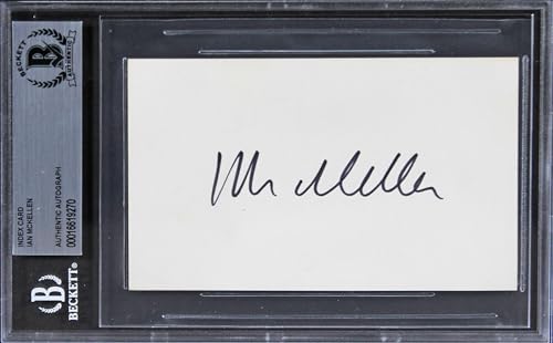 Ian McKellen Lord of the Rings Authentic Signed 3x5 Index Card BAS Slabbed 3