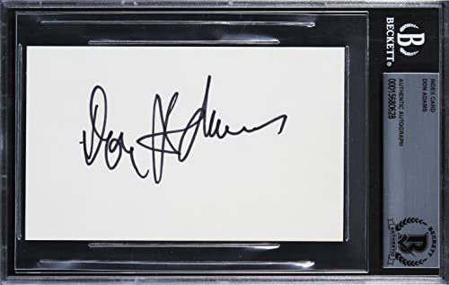 Don Adams Get Smart Authentic Signed 3x5 Index Card Autographed BAS Slabbed