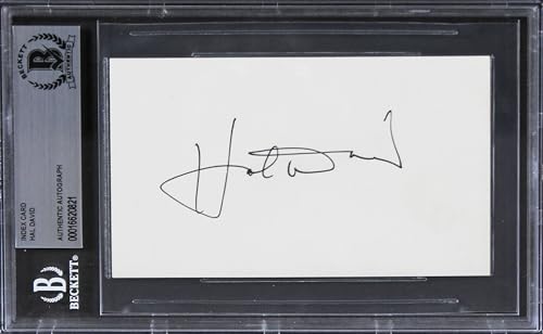 Hal David Musician Authentic Signed 3x5 Index Card Autographed BAS Slabbed 2