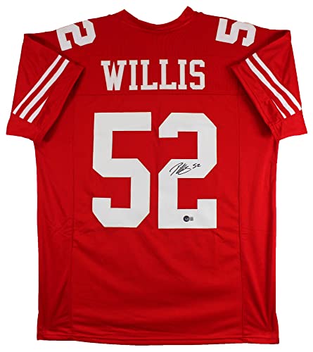 Patrick Willis Authentic Signed Red Pro Style Jersey Autographed BAS Witnessed