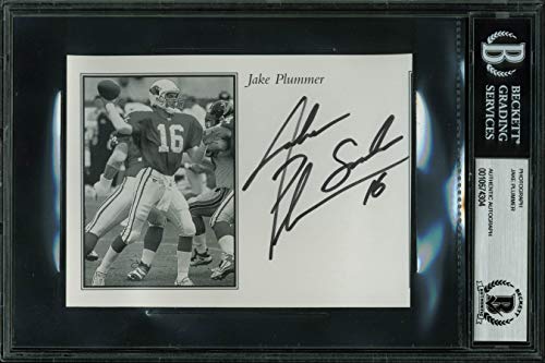 Cardinals Jake Plummer Authentic Signed 4.25x5.5 Photo Autographed BAS Slabbed