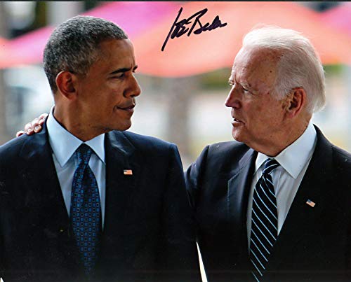 Joseph R. Biden Authentic Signed 8x10 Photo w/ Barack Obama Autographed BAS