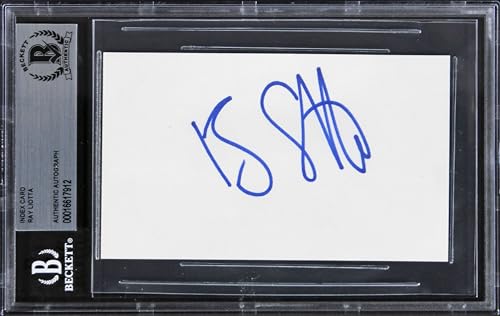 Ray Liotta Goodfellas Authentic Signed 3x5 Index Card Autographed BAS Slabbed