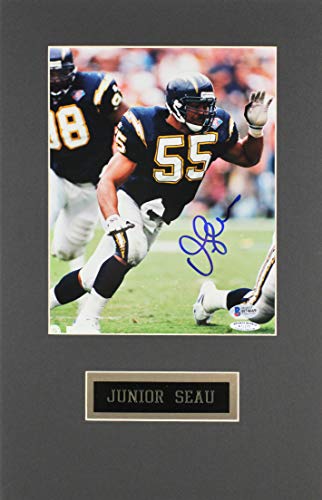 Chargers Junior Seau Authentic Signed 8x10 Matted Photo Autographed BAS #H74669