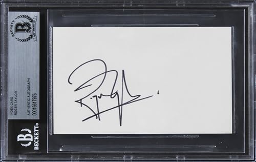 Roger Taylor Queen Authentic Signed 3x5 Index Card Autographed BAS Slabbed 2