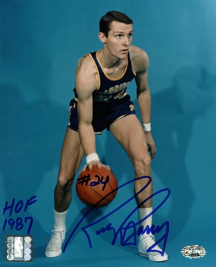 Warriors Rick Barry 'HOF 1987' Signed Authentic 8X10 Photo PSA/DNA #J62538