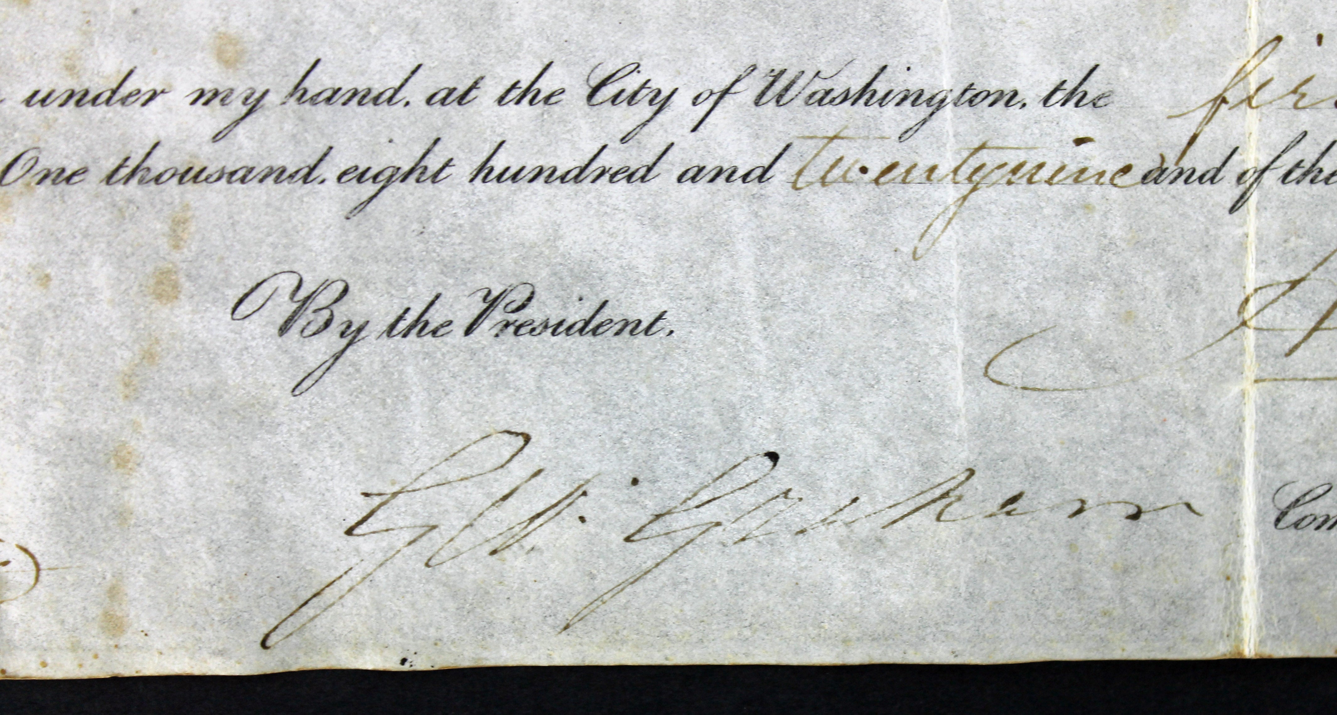Andrew Jackson Authentic Signed 10x15.75 1829 Land Grant Document PSA #AA08331