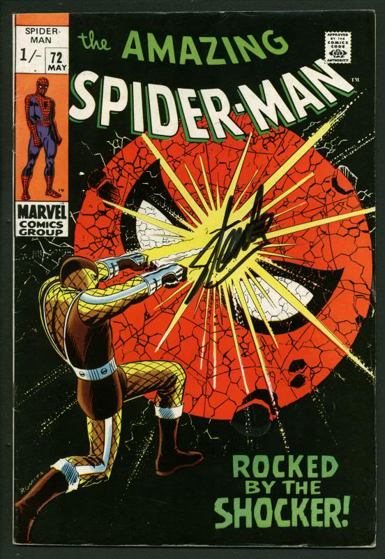 Stan Lee Signed Amazing Spider-Man #72 Comic Book Rocked By Shocker PSA #W18741