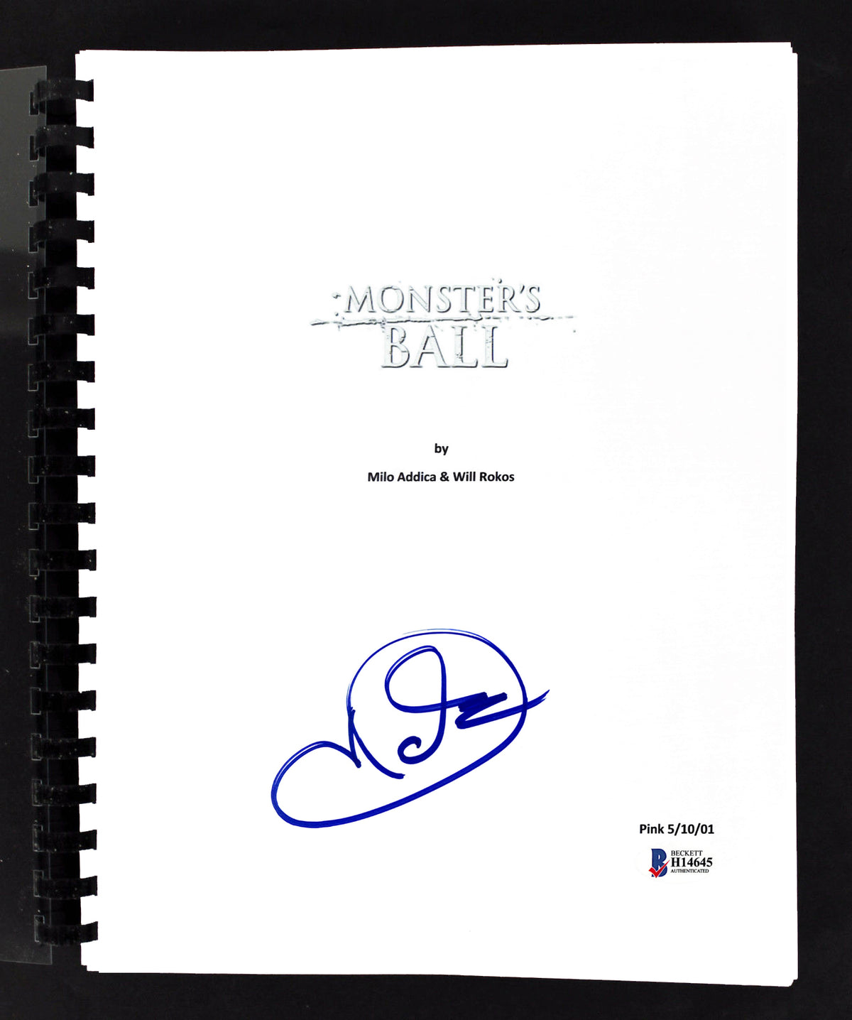 Halle Berry Authentic Signed Monster's Ball Movie Script Autographed BAS #H14645