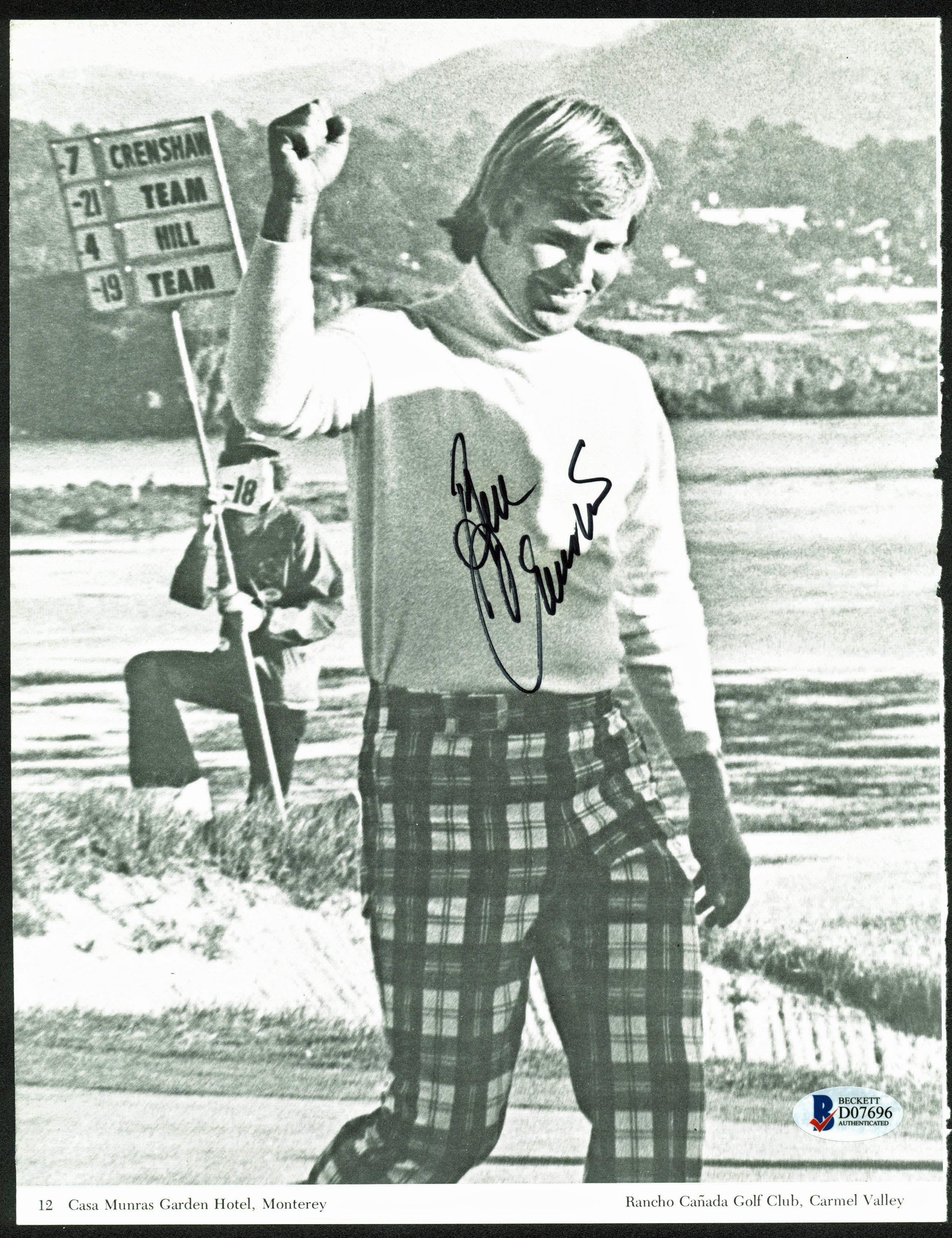 Ben Crenshaw Authentic Signed 85x11 Magazine Page Autographed BAS #D07696