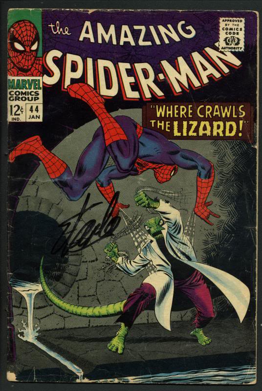 Stan Lee Signed Amazing Spider-Man #44 Comic Book The Lizard PSA/DNA #W18772