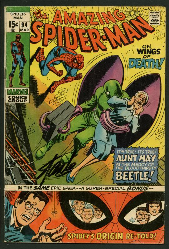 Stan Lee Signed Amazing Spider-Man #94 Comic Book The Beetle PSA/DNA #W18721