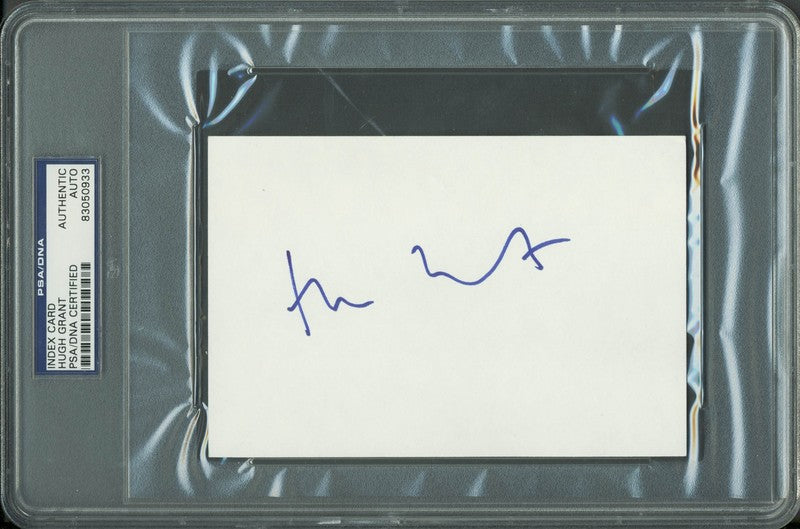 Hugh Grant Authentic Signed 4x6 Index Card Autographed PSA/DNA Slabbed 2