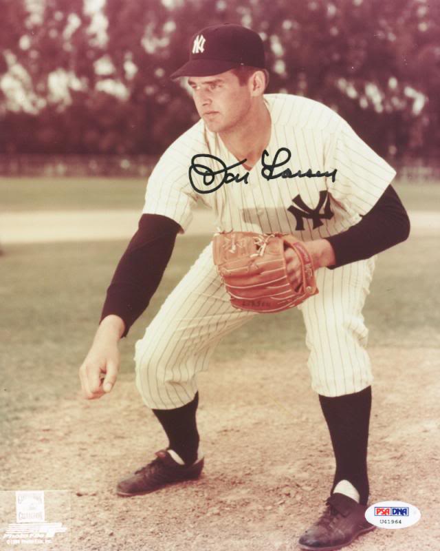 Yankees Don Larsen Signed Authentic 8X10 Photo Autographed PSA/DNA #U41964