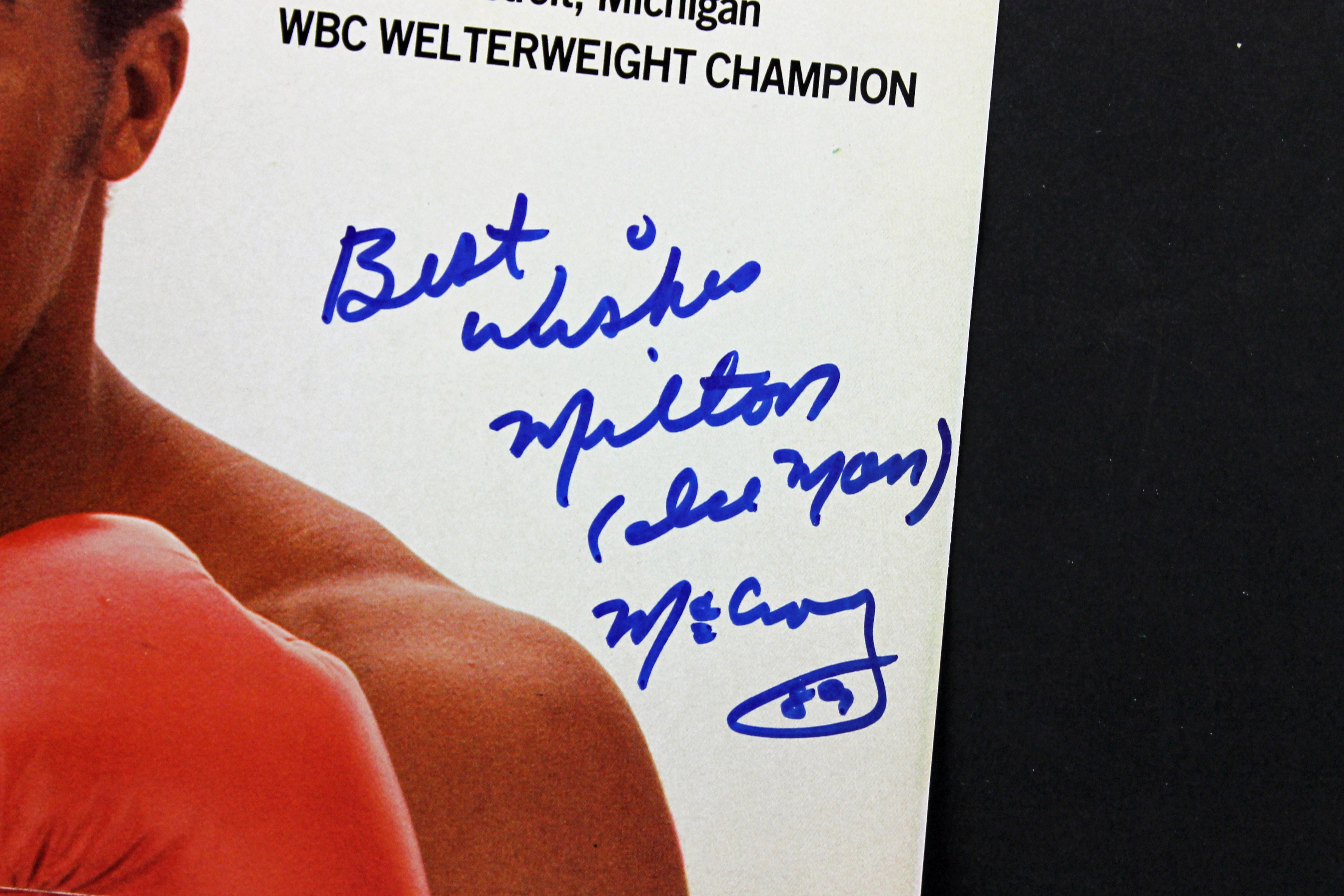 Milton McCrory Authentic Signed 11x16 Boxing Magazine Page Poster PSA #AB40897