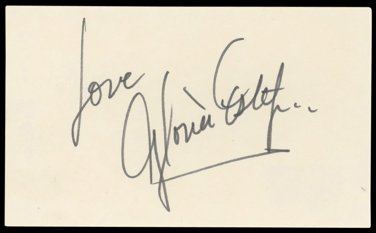 Gloria Estefan Poseidon "Love" Authentic Signed 3x5 Index Card BAS #BM56953