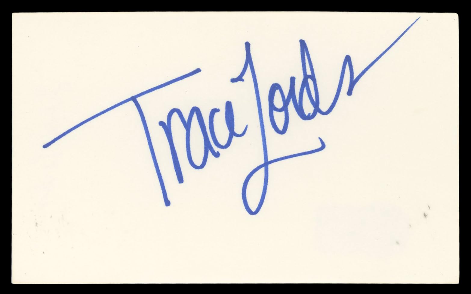 Traci Lords Cry Baby Authentic Signed 3x5 Index Card Autographed BAS #BN35212