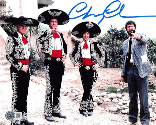 Chevy Chase Three Amigos! Signed 8x10 Photo w/ John Landis BAS Witnessed