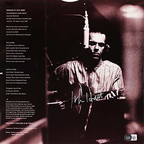 John Hiatt Authentic Signed Album Sleeve Autographed BAS #BG79187