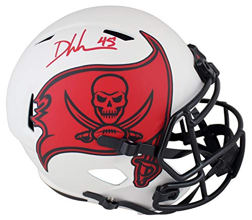 Buccaneers Devin White Signed Lunar Full Size Speed Rep Helmet BAS Witnessed