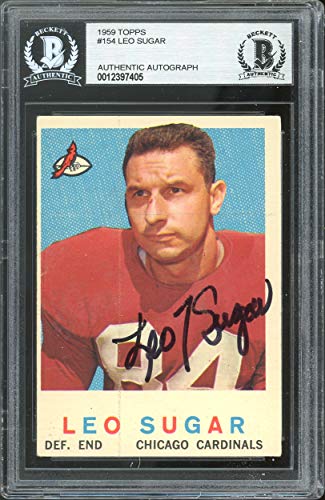 Cardinals Leo Sugar Authentic Signed 1959 Topps #154 Card BAS Slabbed