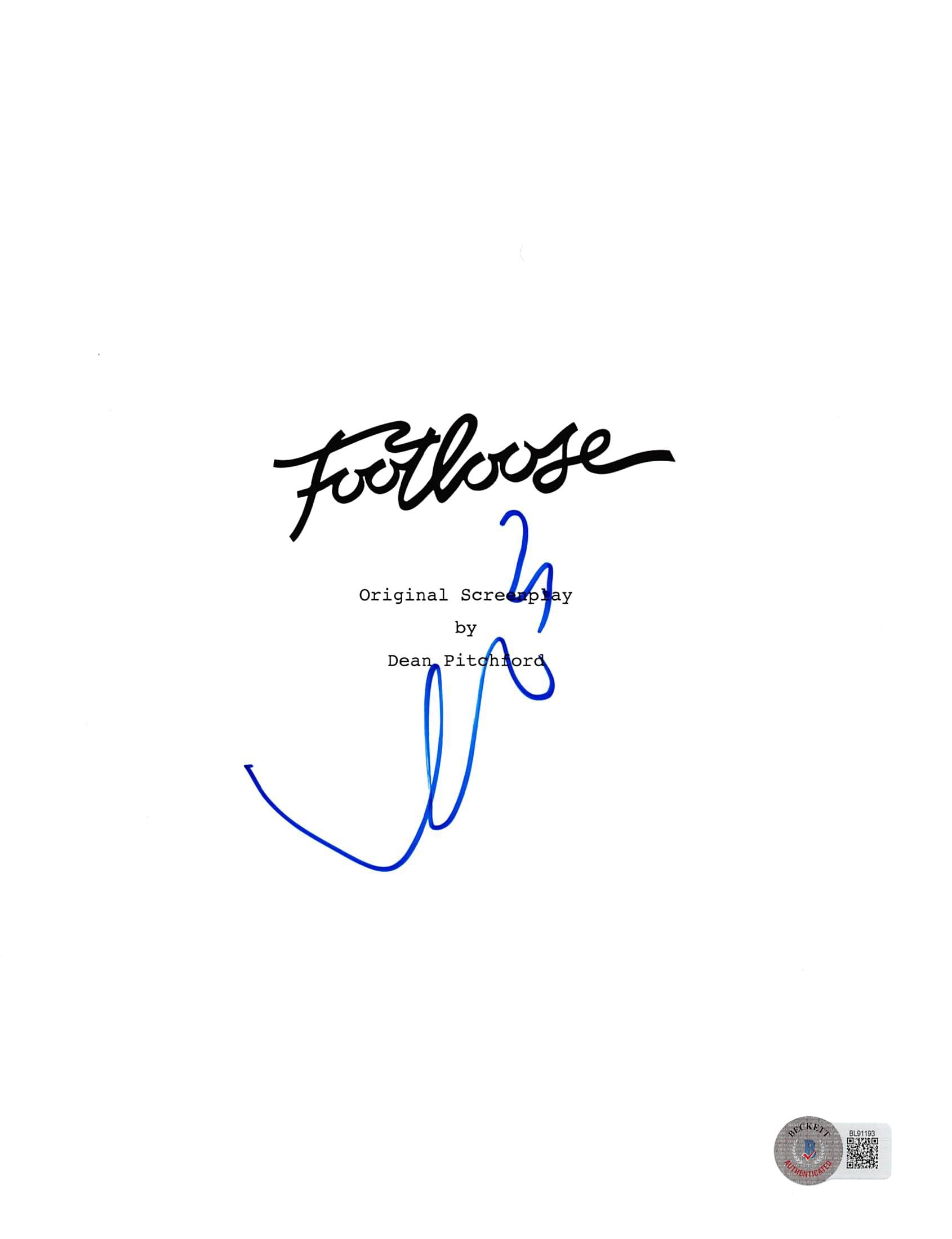 Kevin Bacon Footloose Authentic Signed Script Cover Autographed BAS #BL91193