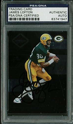 Packers James Lofton Authentic Signed Trading Card PSA/DNA Slabbed