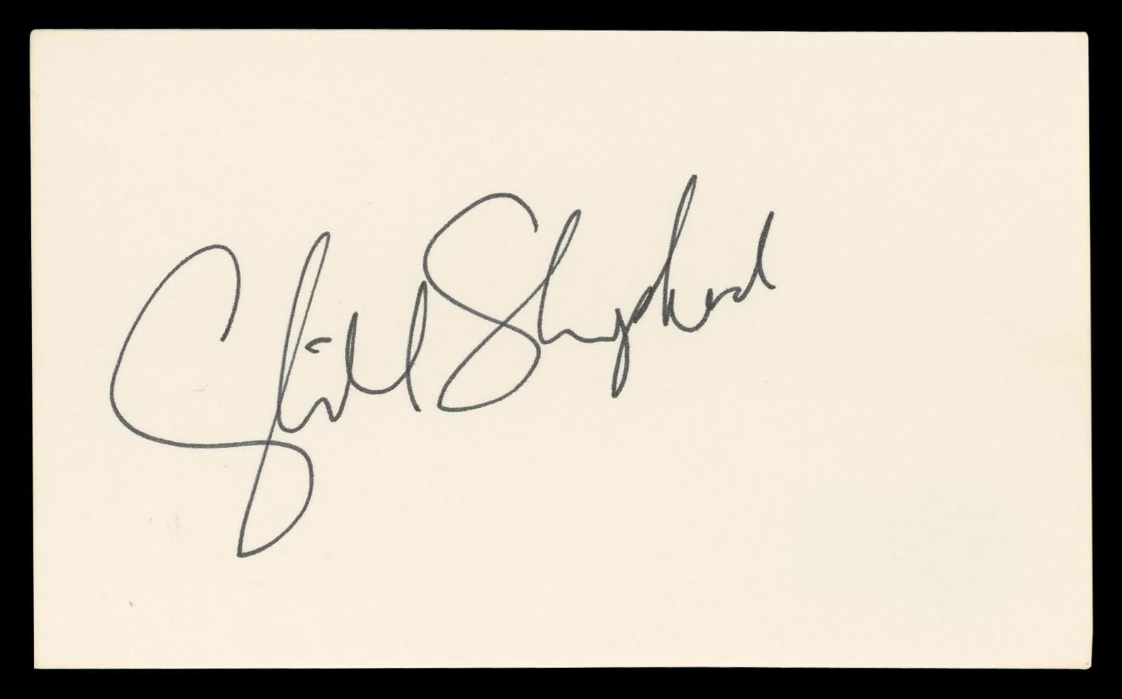 Cybill Shepherd Moonlighting Authentic Signed 3x5 Index Card BAS #BN06358