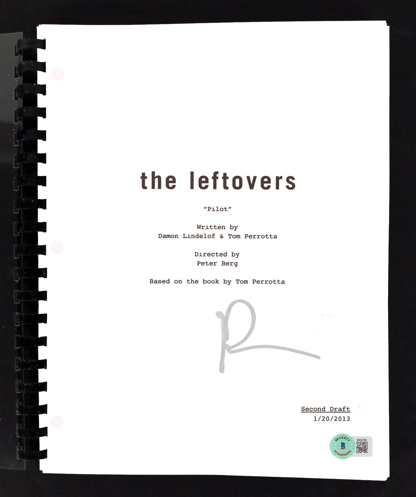 Peter Berg The Leftovers Authentic Signed Movie Script Autographed BAS #BK02180