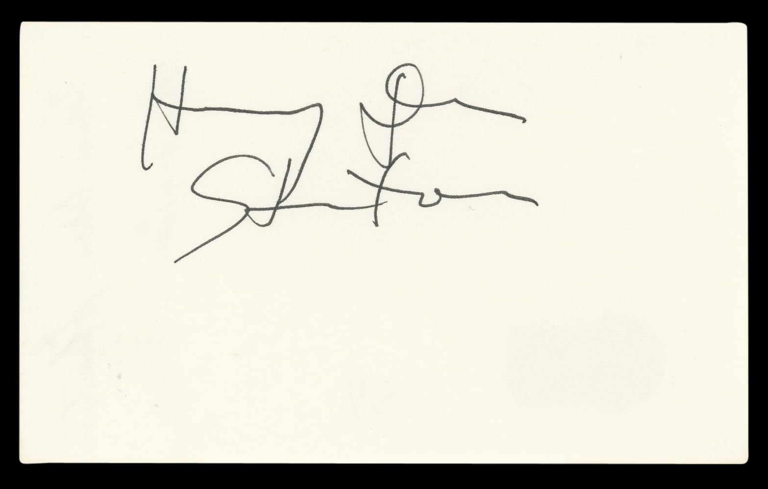 Harry Dean Stanton Lucky Authentic Signed 3x5 Index Card BAS #BL96784