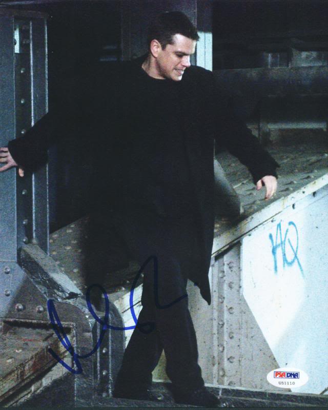 Matt Damon Bourne Identity Signed Authentic 8X10 Photo PSA/DNA #U51110