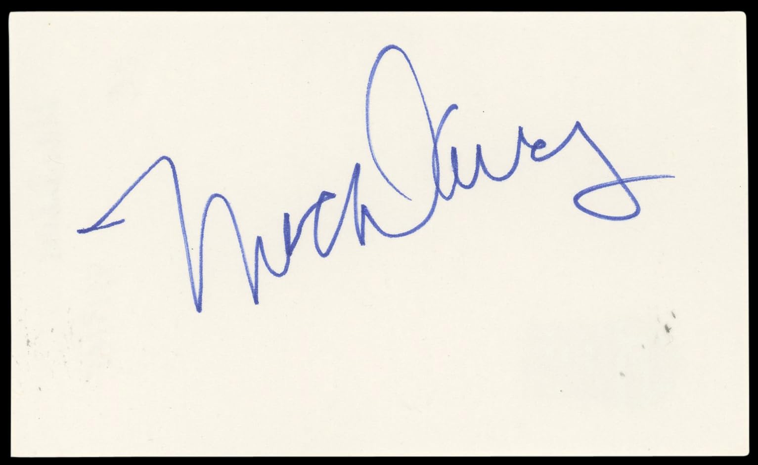 Mac Davis Singer Authentic Signed 3x5 Index Card Autographed BAS #BN89225