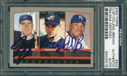 Cust, Colangelo & Brown Authentic Signed Card 2000 Topps #202 PSA/DNA Slabbed