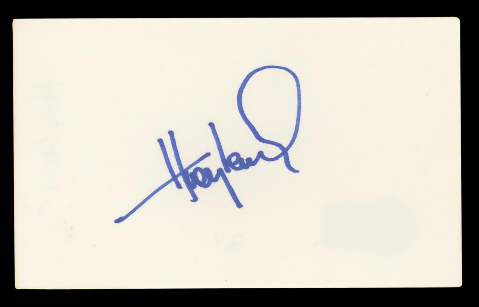 Huey Lewis Authentic Signed 3x5 Index Card Autographed BAS #BL96785