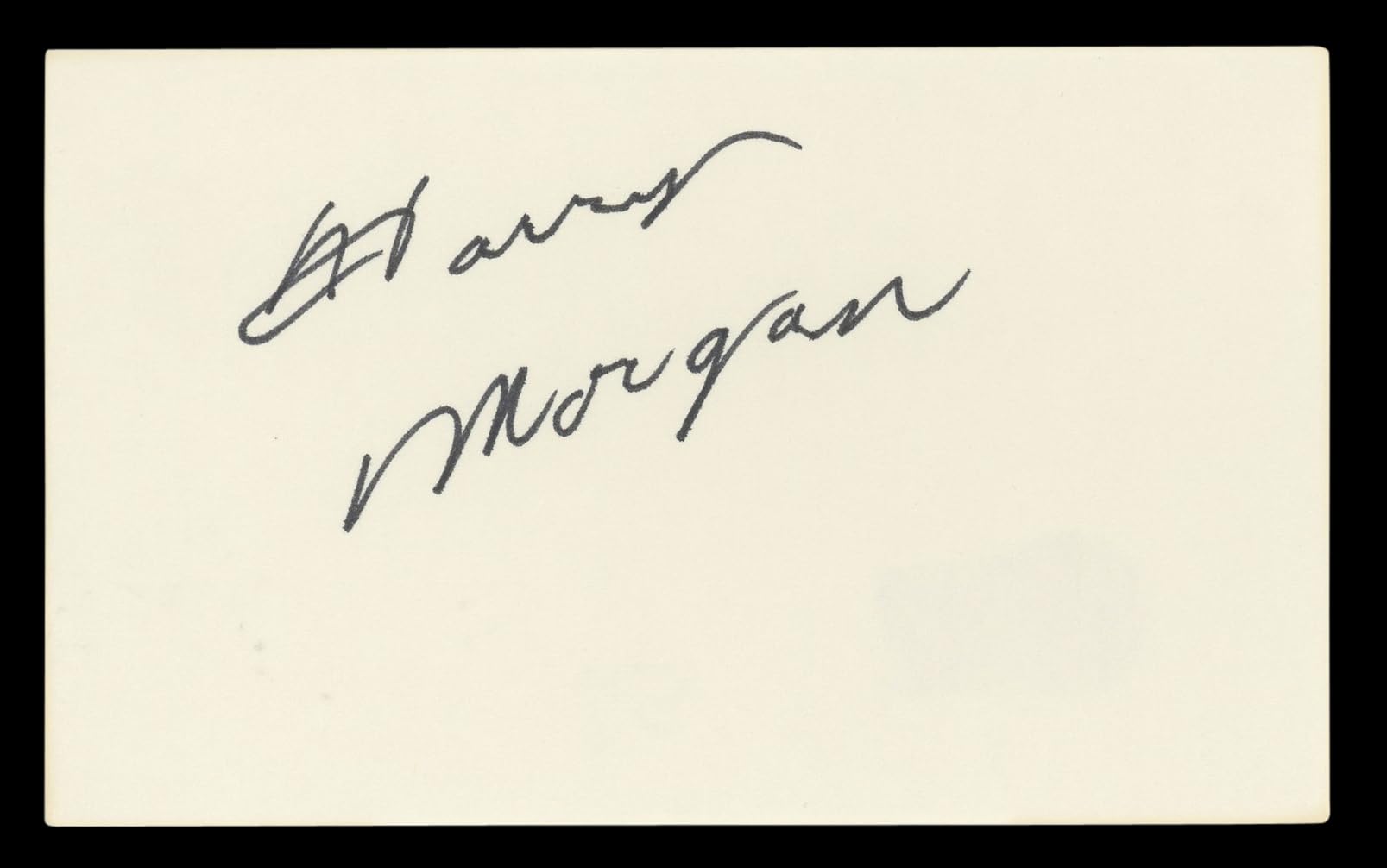 Harry Morgan M*A*S*H Authentic Signed 3x5 Index Card Autographed BAS #BL96951