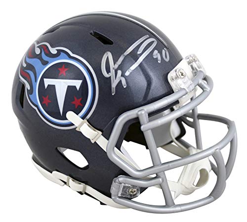 Titans Jevon Kearse Authentic Signed Navy Speed Mini Helmet BAS Witnessed