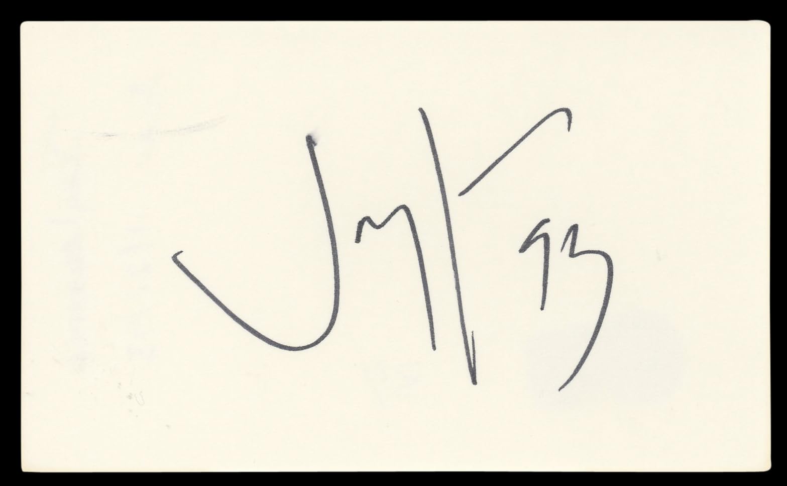 Joey Lawrence Melissa & Joey Authentic Signed 3x5 Index Card BAS #BL96799