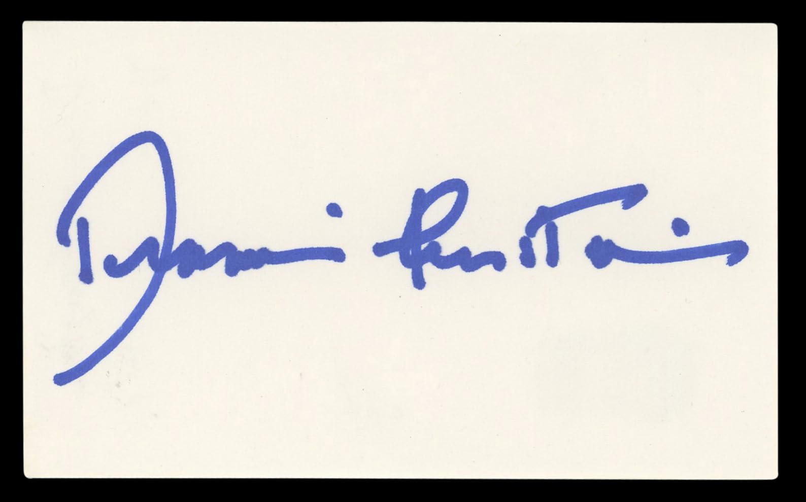 Dianne Feinstein Authentic Signed 3x5 Index Card Autographed BAS #BL98520