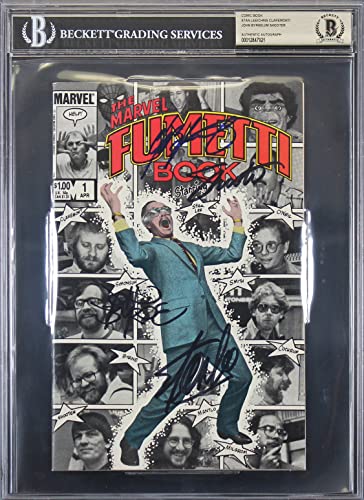 (4) Stan Lee, Claremont, Byrne, Shooter Signed The Marvel Fumetti Comic BAS Slab