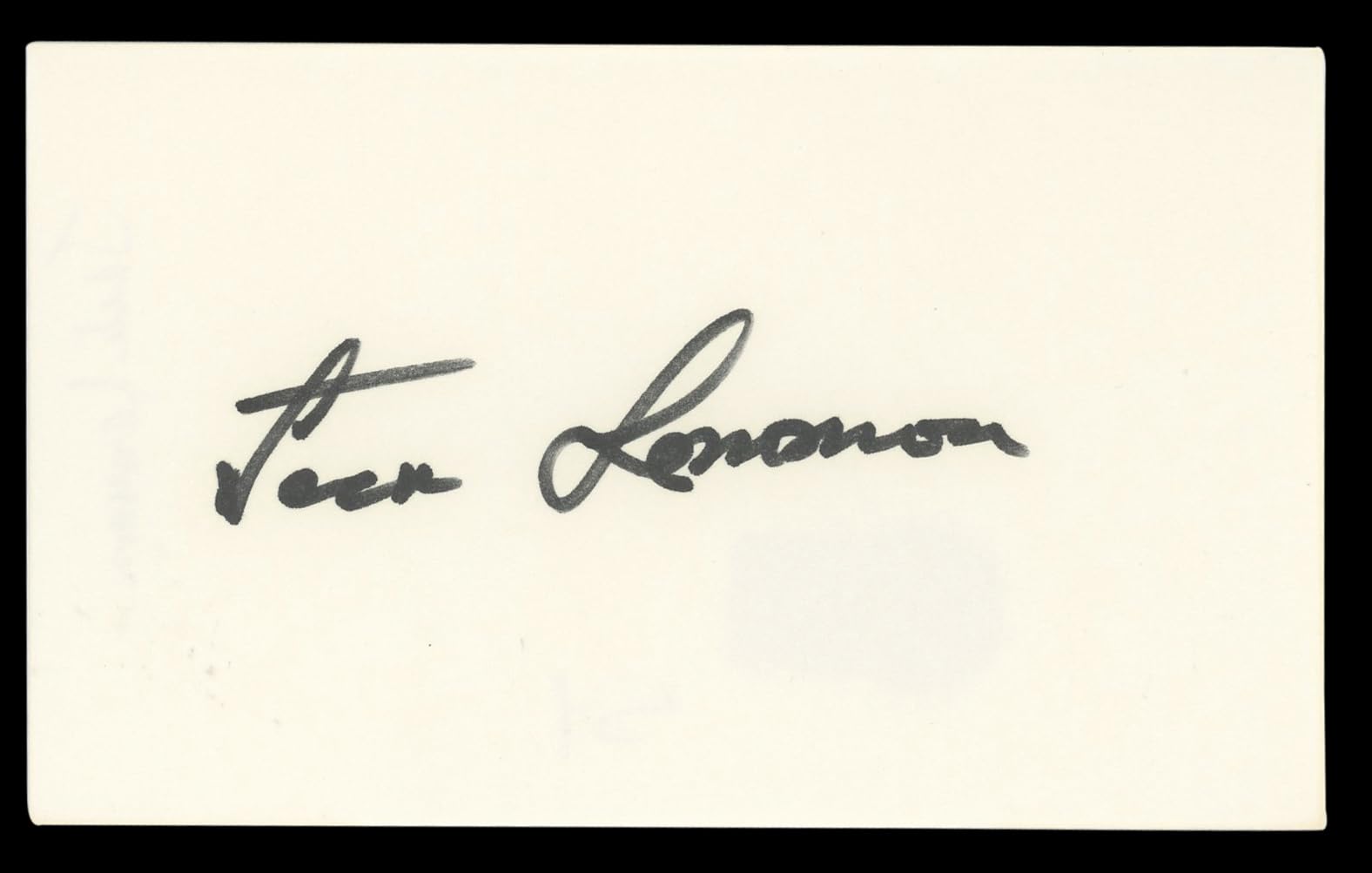 Jack Lemmon The Apartment Authentic Signed 3x5 Index Card BAS #BL98518