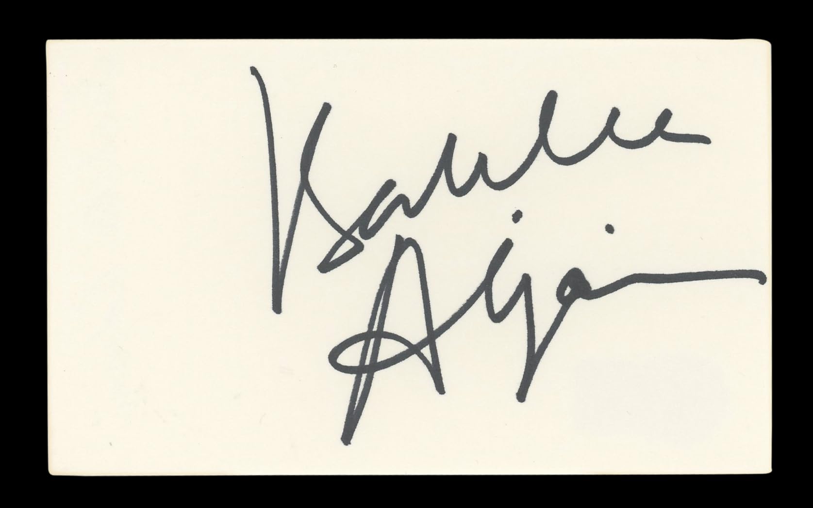 Isabelle Adjani Possession Signed 3x5 Index Card Autographed BAS #BM57040