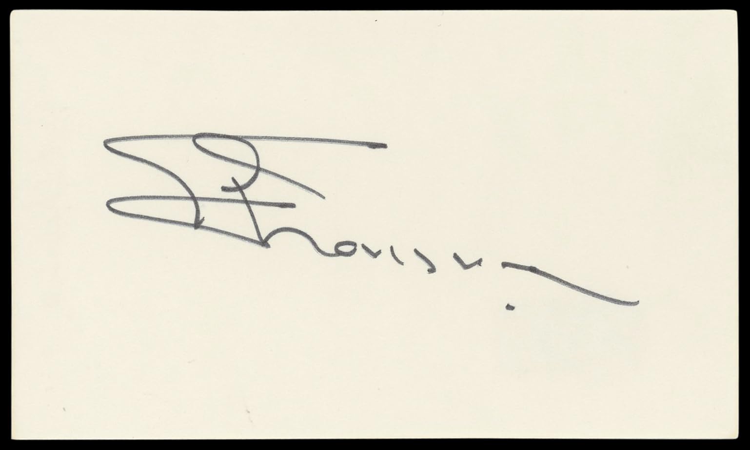 Cyd Charisse The Band Wagon Signed 3x5 Index Card Autographed BAS #AD70403