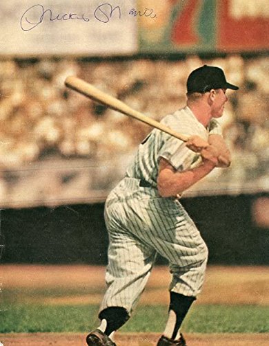 Yankees Mickey Mantle Signed 7X9 Magazine Page Photo Vintage Auto PSA #Q08242