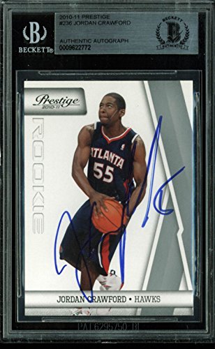 Hawks Jordan Crawford Authentic Signed Card 2010 Prestige #236 BAS Slabbed