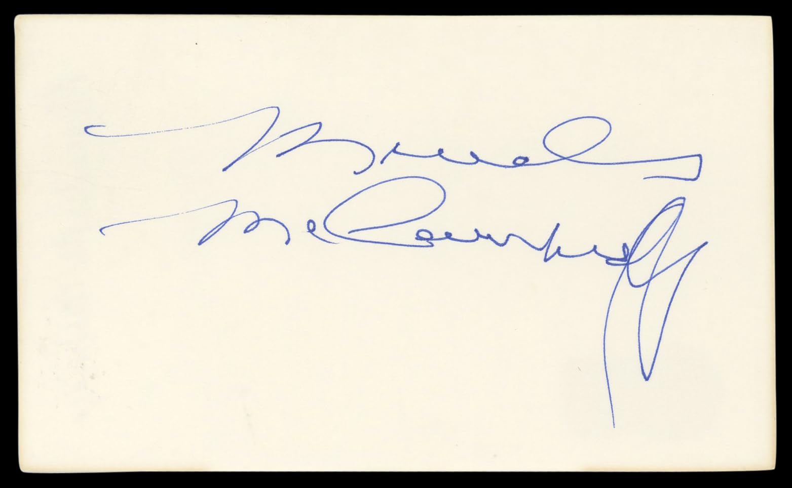 Mercedes McCambridge All the King's Men Signed 3x5 Index Card BAS #BL98793