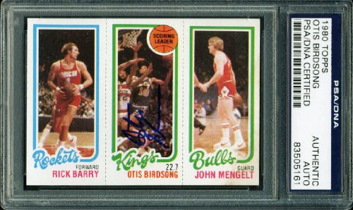 Kings Otis Birdsong Authentic Signed Card 1980 Topps PSA/DNA Slabbed