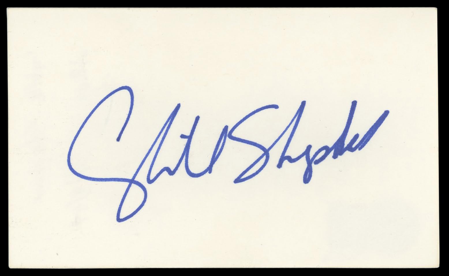 Cybill Shepherd Taxi Driver Authentic Signed 3x5 Index Card BAS #BM56904
