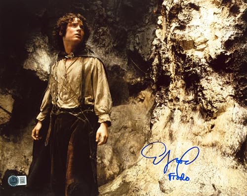 Elijah Wood Lord of the Rings "Frodo" Signed 11x14 Cave Photo BAS Witnessed