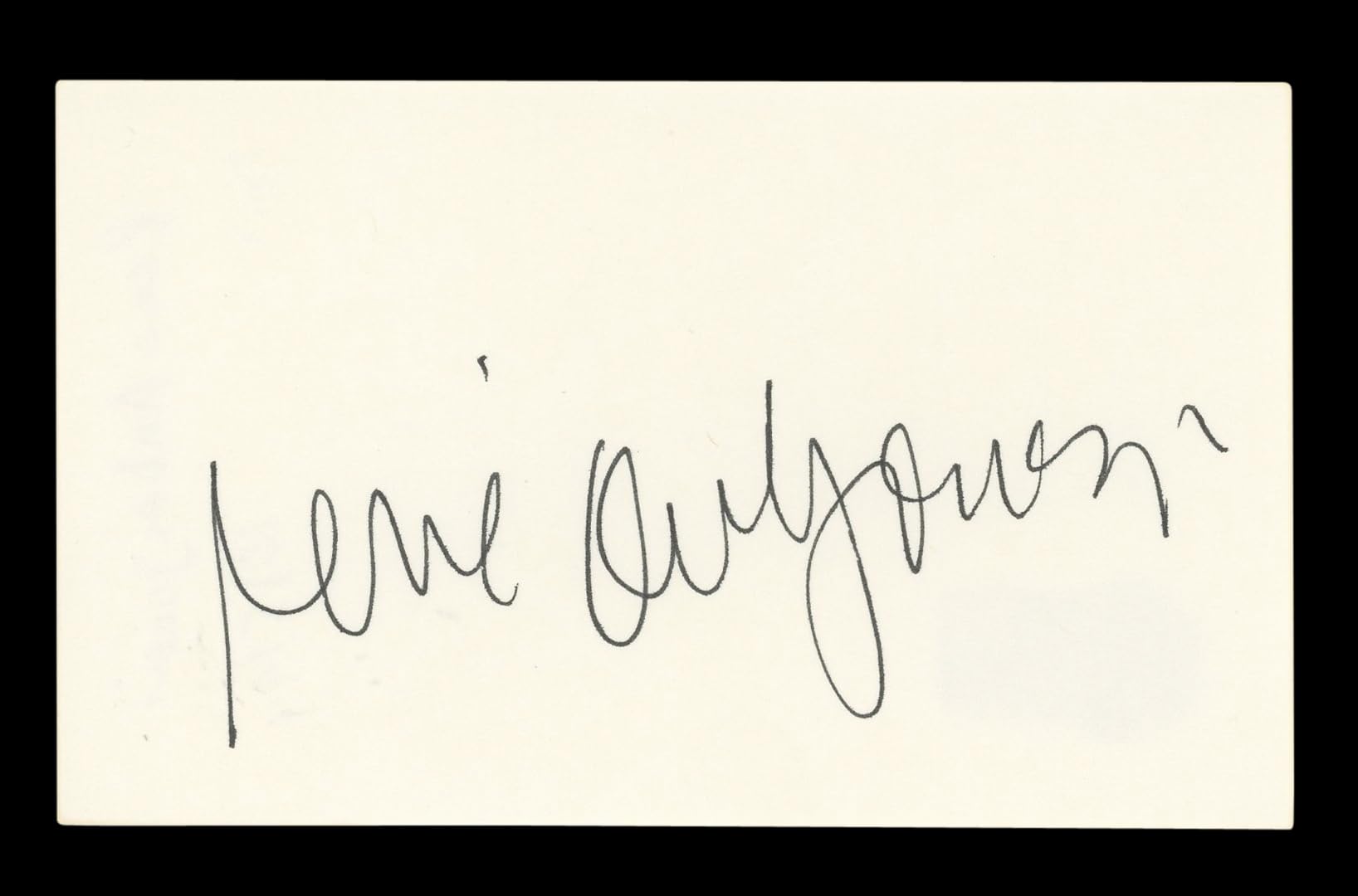 René Auberjonois Star Trek Signed 3x5 Index Card Autographed BAS #AD70184