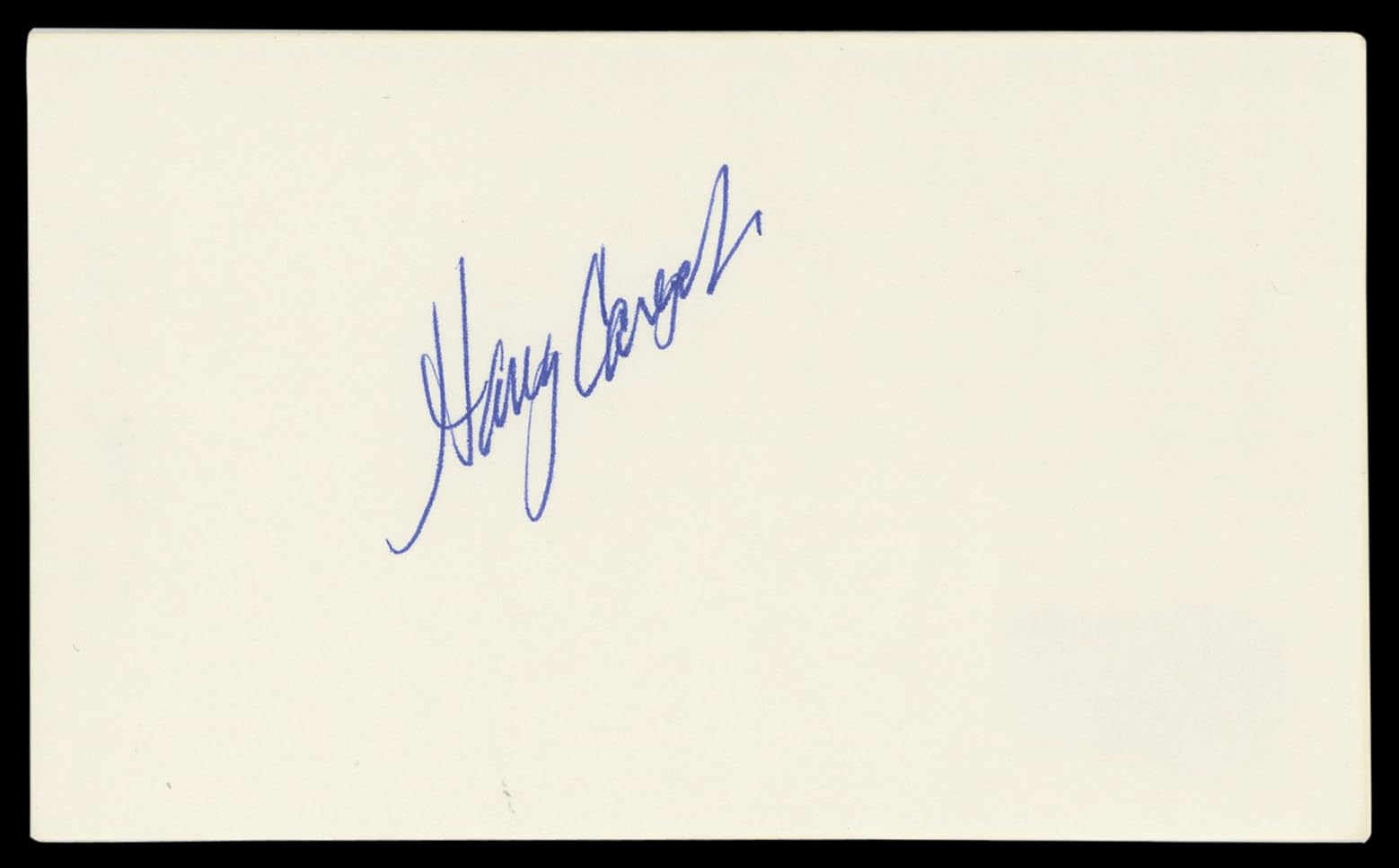 Harry Carey Jr. Three Godfathers Signed 3x5 Index Card Autographed BAS #BM57064